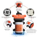 12V RV Water Pump 55PSI 11.3LPM – Caravan, Motorhome & Boat 15